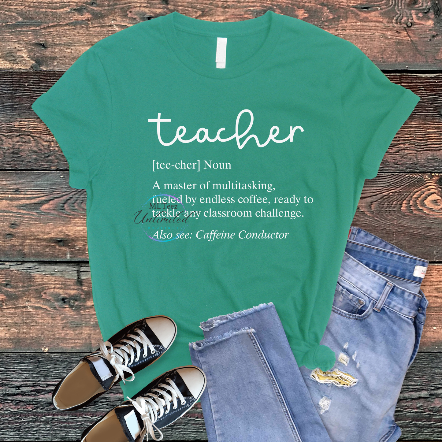 Teacher, Noun (White) DTF Direct To Film
