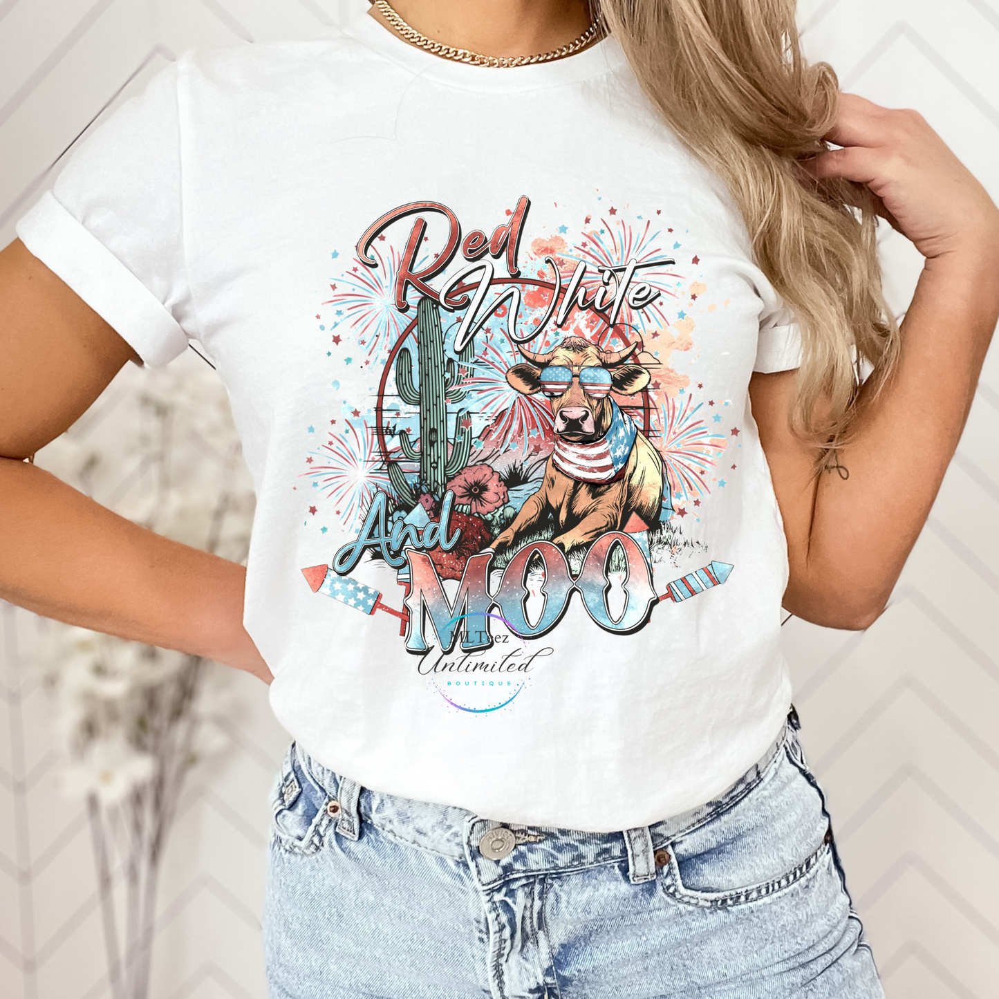 Red, White, And Moo DTF Direct To Film