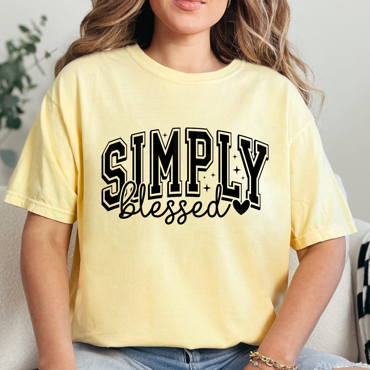 Simply Blessed (1) DTF Direct to Film