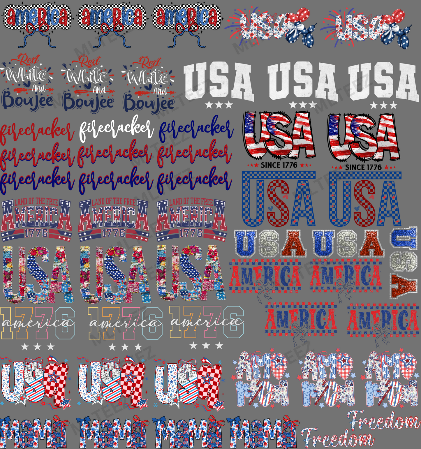 AMERICA (2) TRUCKER HAT PREMADE GANGSHEET - 22X24 DTF TRANSFERS - DIRECT TO FILM