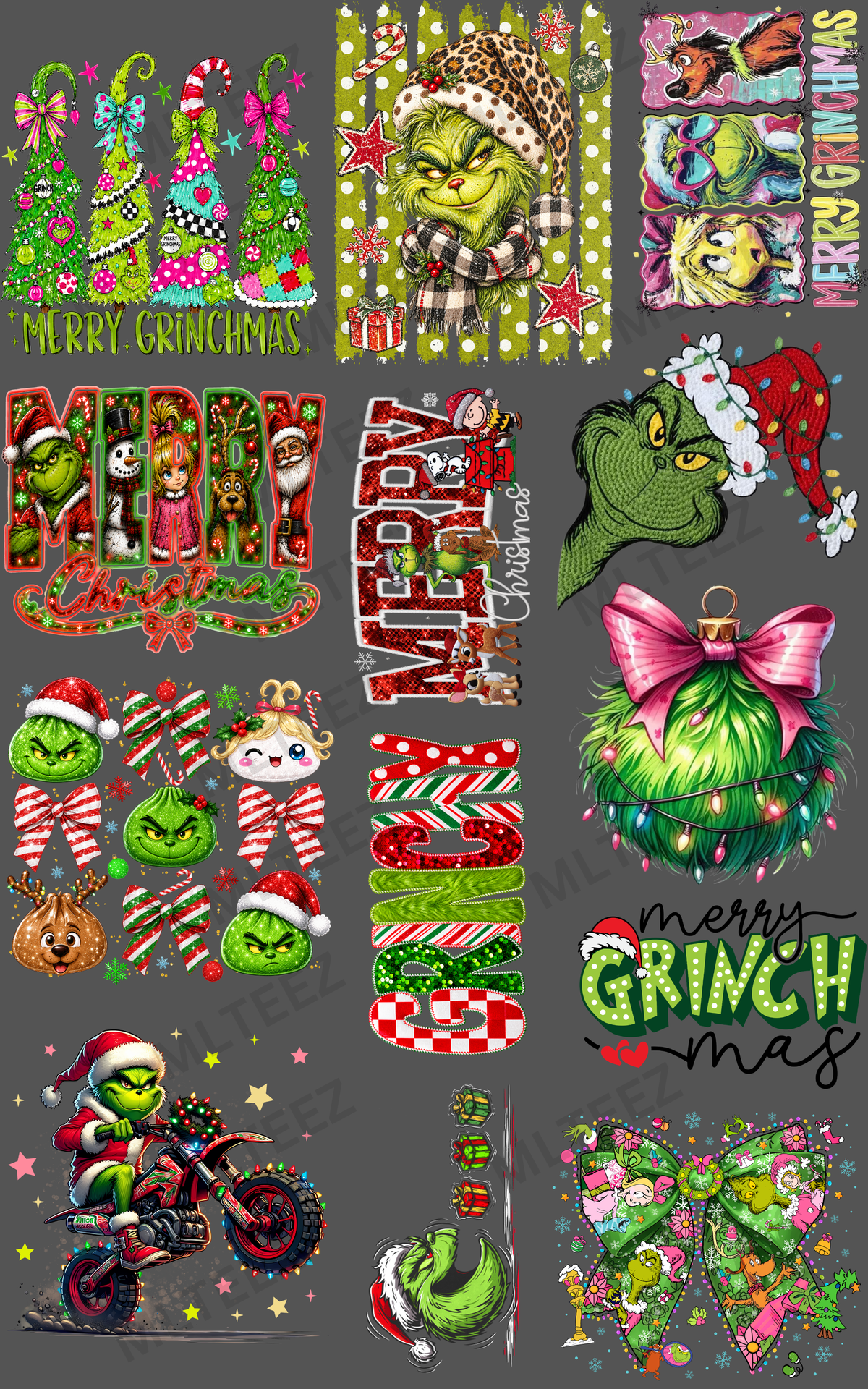 BIG GREEN MAN YOUTH (1) PREMADE GANGSHEET - 22X36 DTF TRANSFERS - DIRECT TO FILM