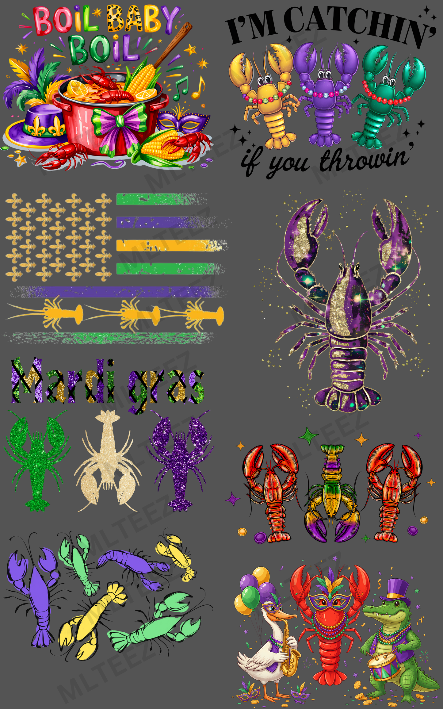 BOIL BABY BOIL (1) PREMADE GANGSHEET - 22X36 DTF TRANSFERS - DIRECT TO FILM