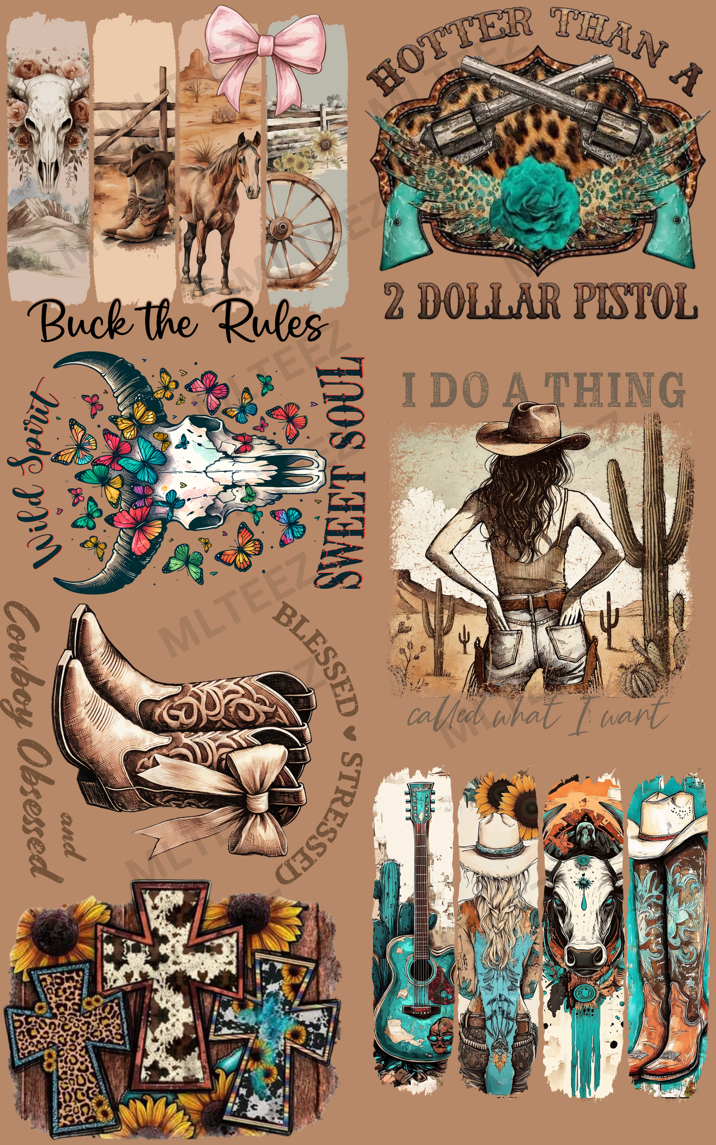 BUCK THE RULES - 22X36 DTF TRANSFERS - DIRECT TO FILM