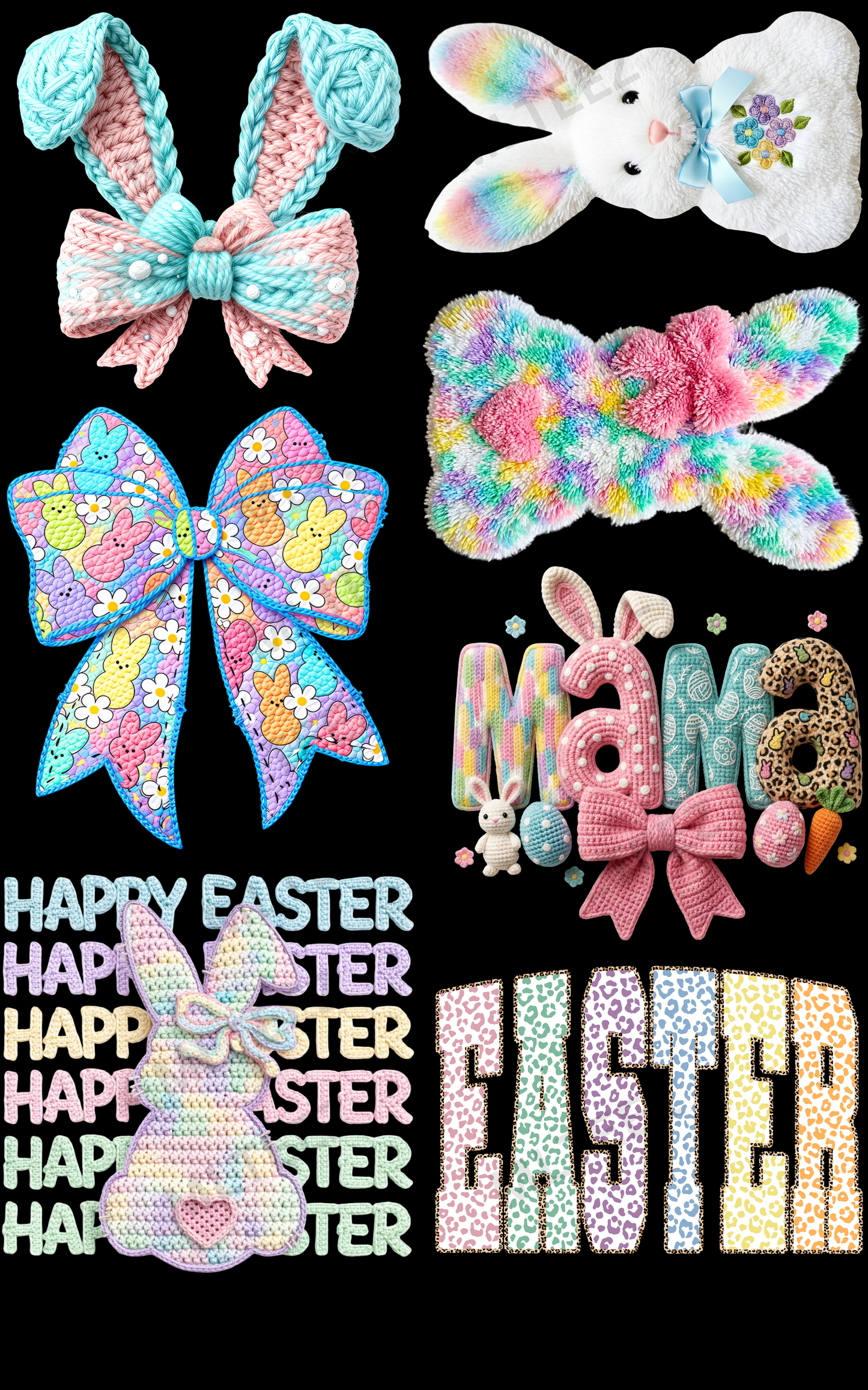 EASTER (1) PREMADE GANGSHEET - 22X36 DTF TRANSFERS - DIRECT TO FILM