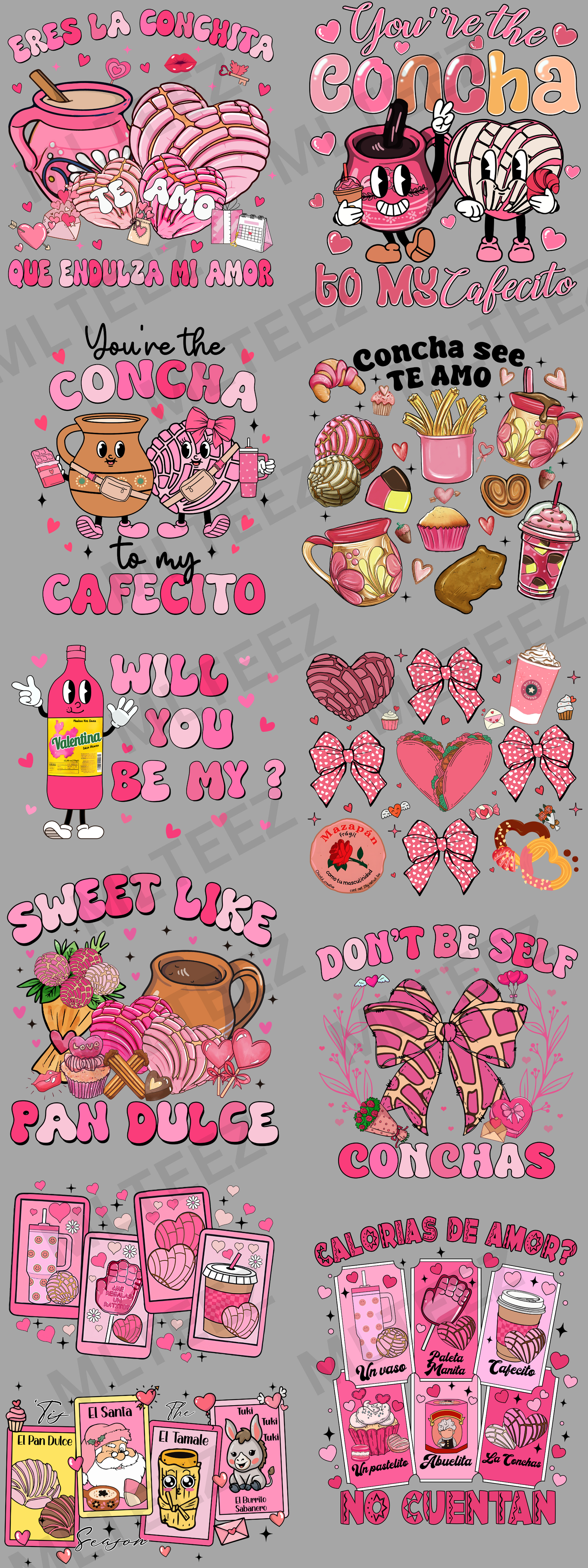 ERES LA CONCHITA (60 INCH) PREMADE GANGSHEET - 22X60 DTF TRANSFERS - DIRECT TO FILM