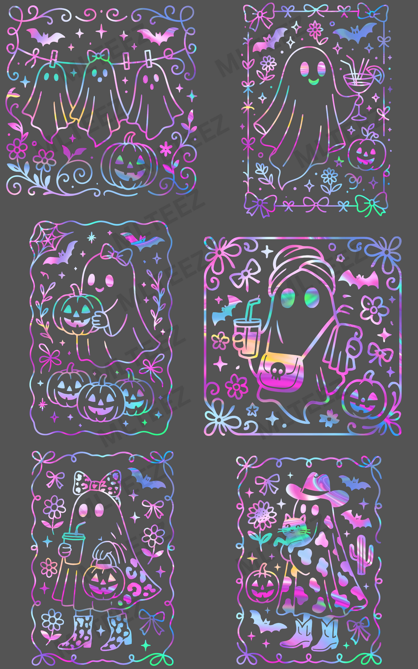 HALLOWEEN (3) PREMADE GANGSHEET - 22X36 DTF TRANSFERS - DIRECT TO FILM