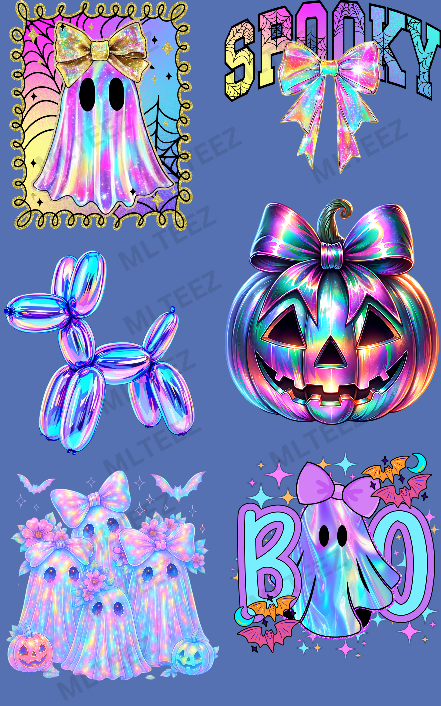 HALLOWEEN (6) PREMADE GANGSHEET - 22X36 DTF TRANSFERS - DIRECT TO FILM