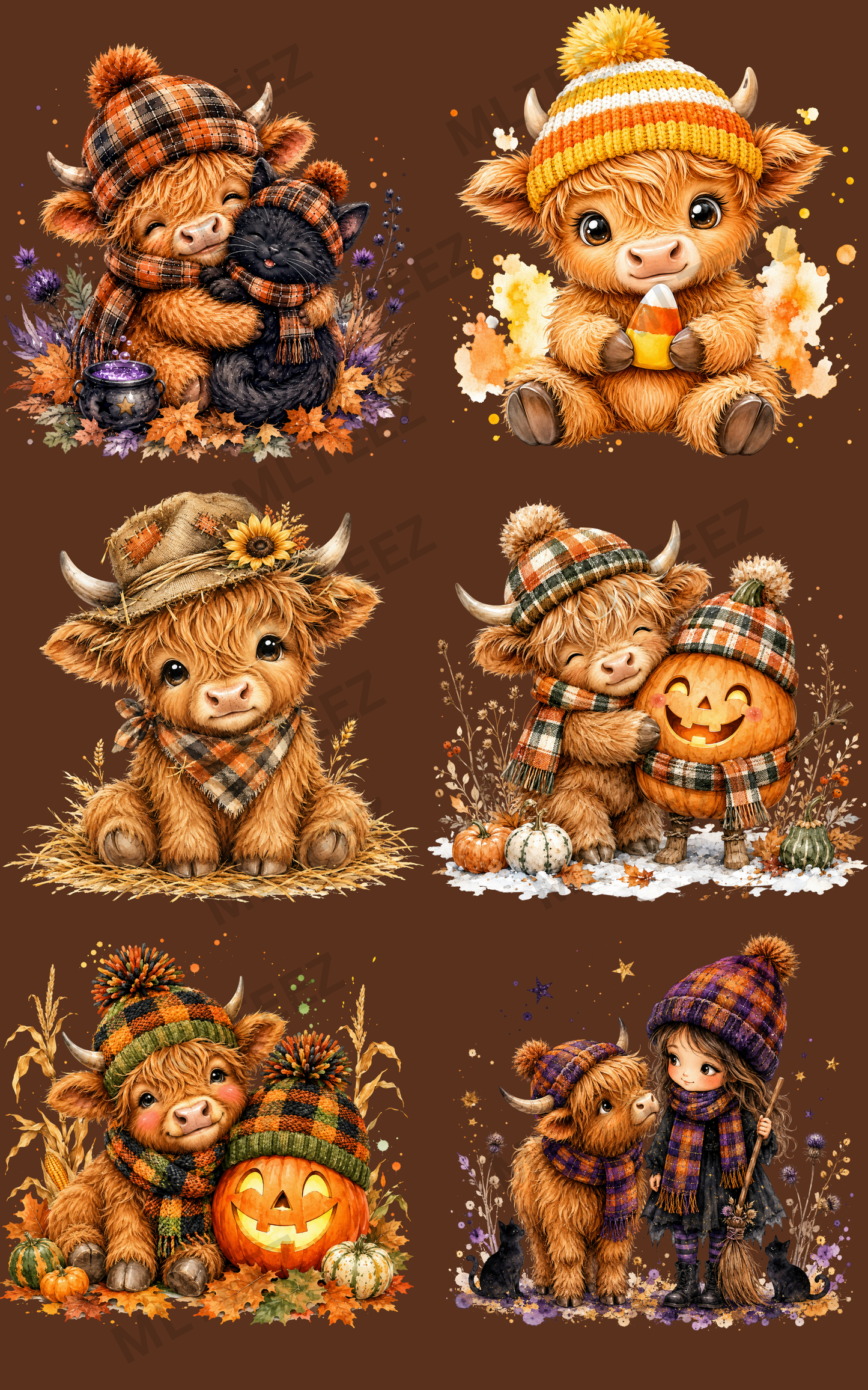 HIGHLAND FALL (2) PREMADE GANGSHEET - 22X36 DTF TRANSFERS - DIRECT TO FILM