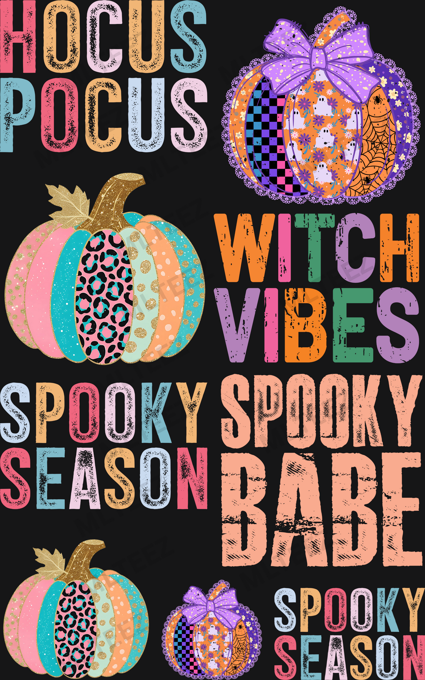HP PUMPKINS PREMADE GANGSHEET - 22X36 DTF TRANSFERS - DIRECT TO FILM