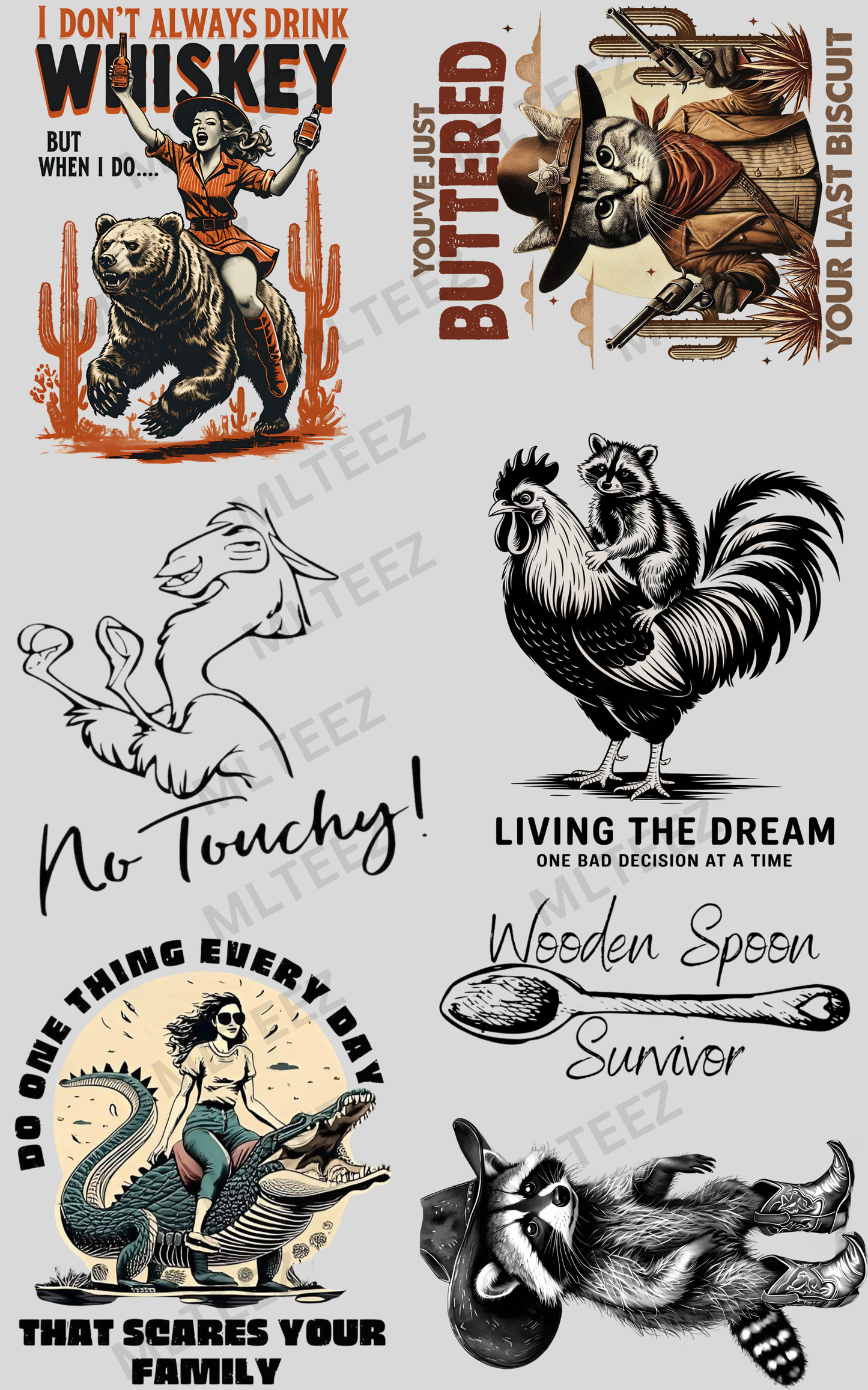 I DON'T ALWAYS DRINK WHISKEY (1) PREMADE GANGSHEET - 22X36 DTF TRANSFERS - DIRECT TO FILM