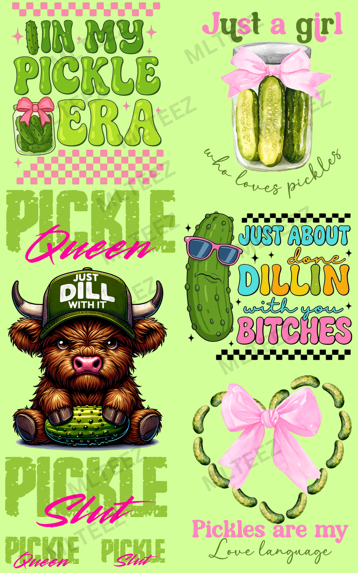 IN MY PICKLE ERA (1) PREMADE GANGSHEET - 22X36 DTF TRANSFERS - DIRECT TO FILM
