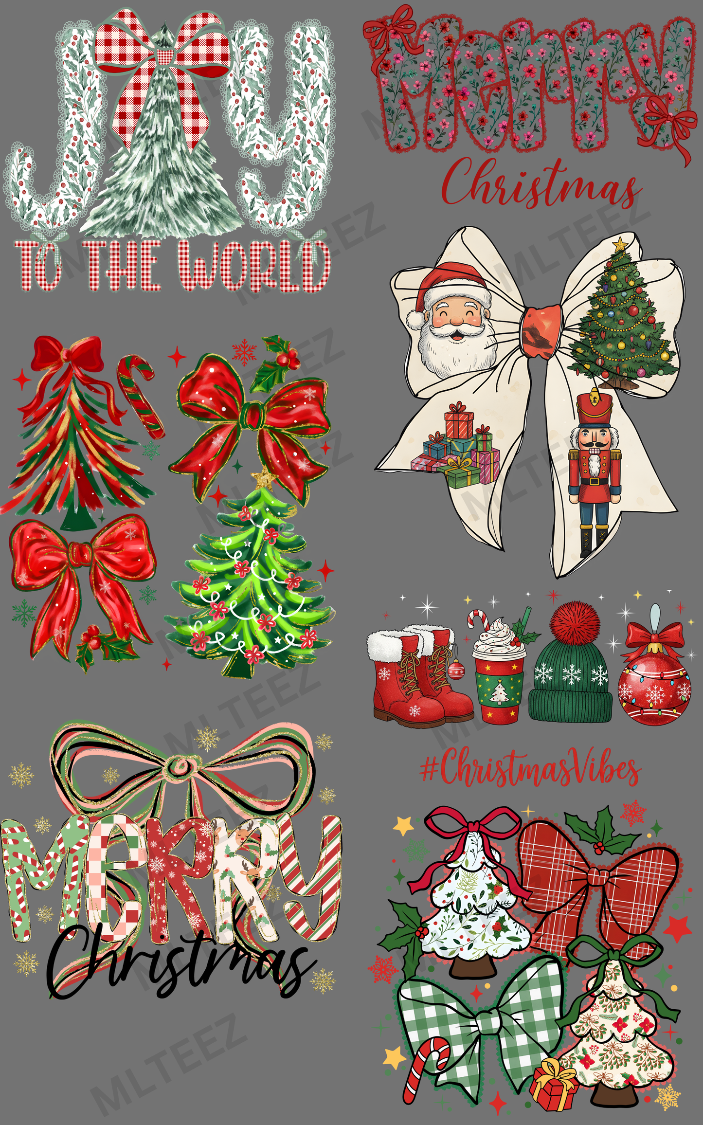 JOY TO THE WORLD (1) PREMADE GANGSHEET - 22X36 DTF TRANSFERS - DIRECT TO FILM