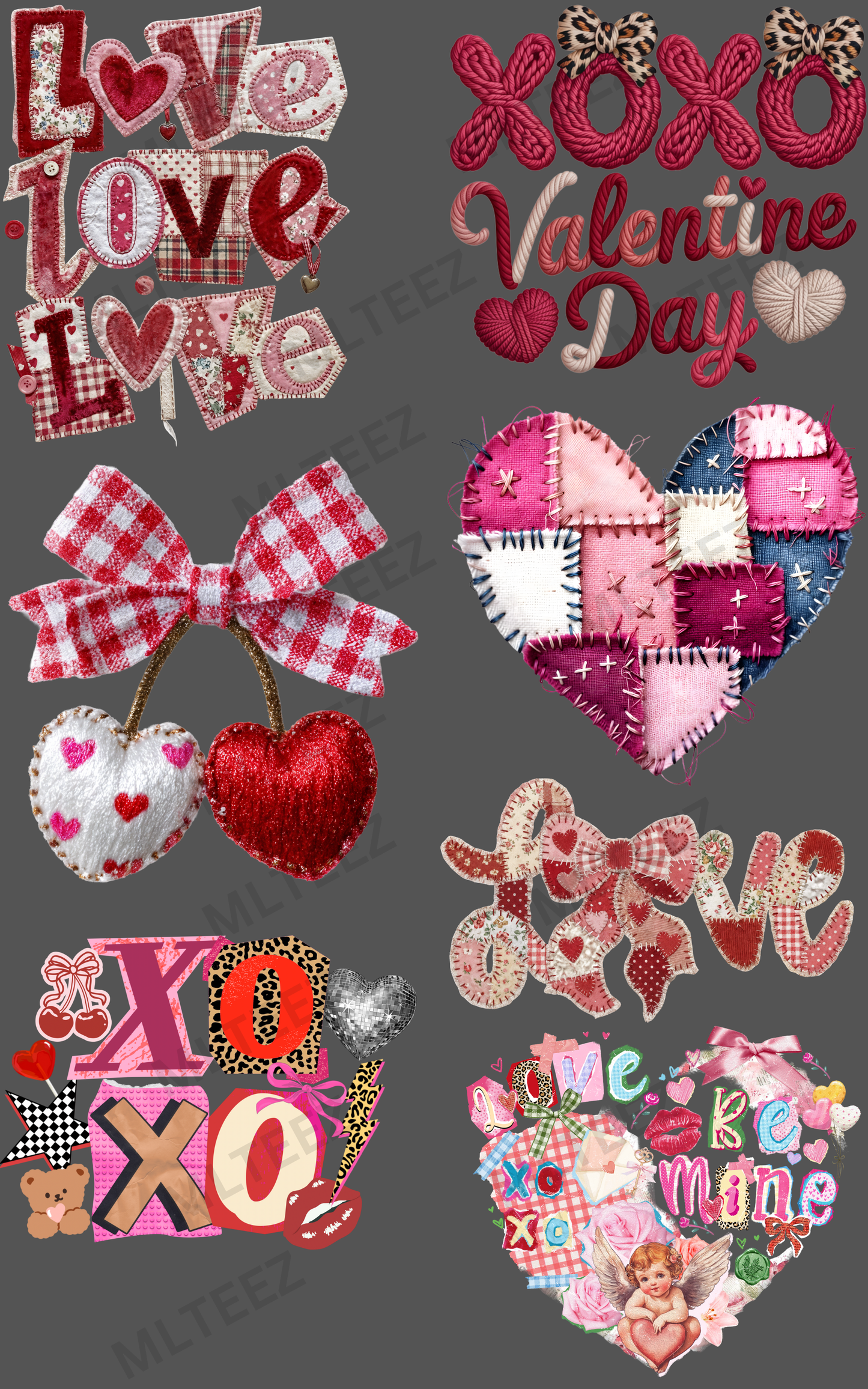 LOVE (2) PREMADE GANGSHEET - 22X36 DTF TRANSFERS - DIRECT TO FILM