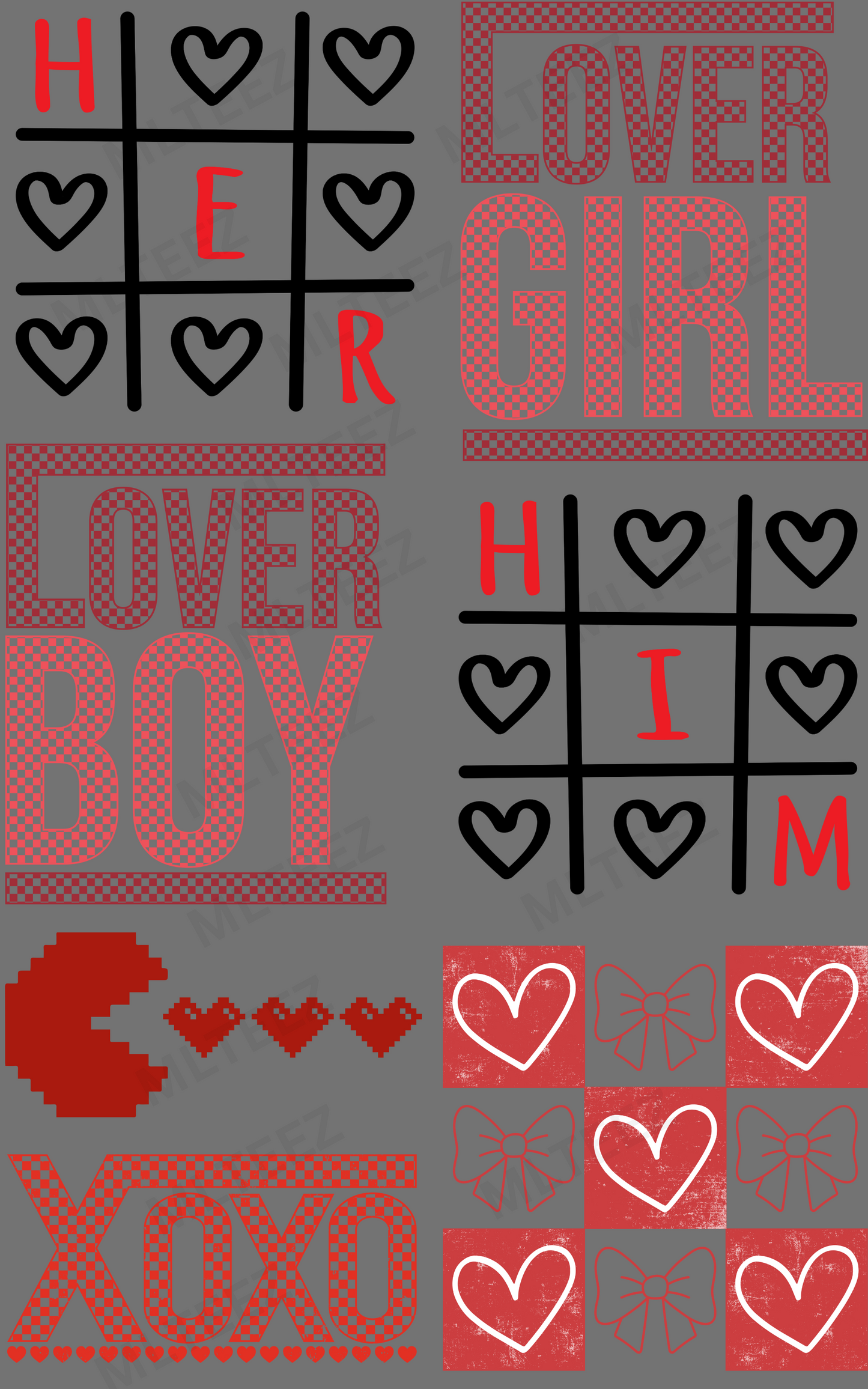 LOVER GIRL PREMADE GANGSHEET - 22X36 DTF TRANSFERS - DIRECT TO FILM