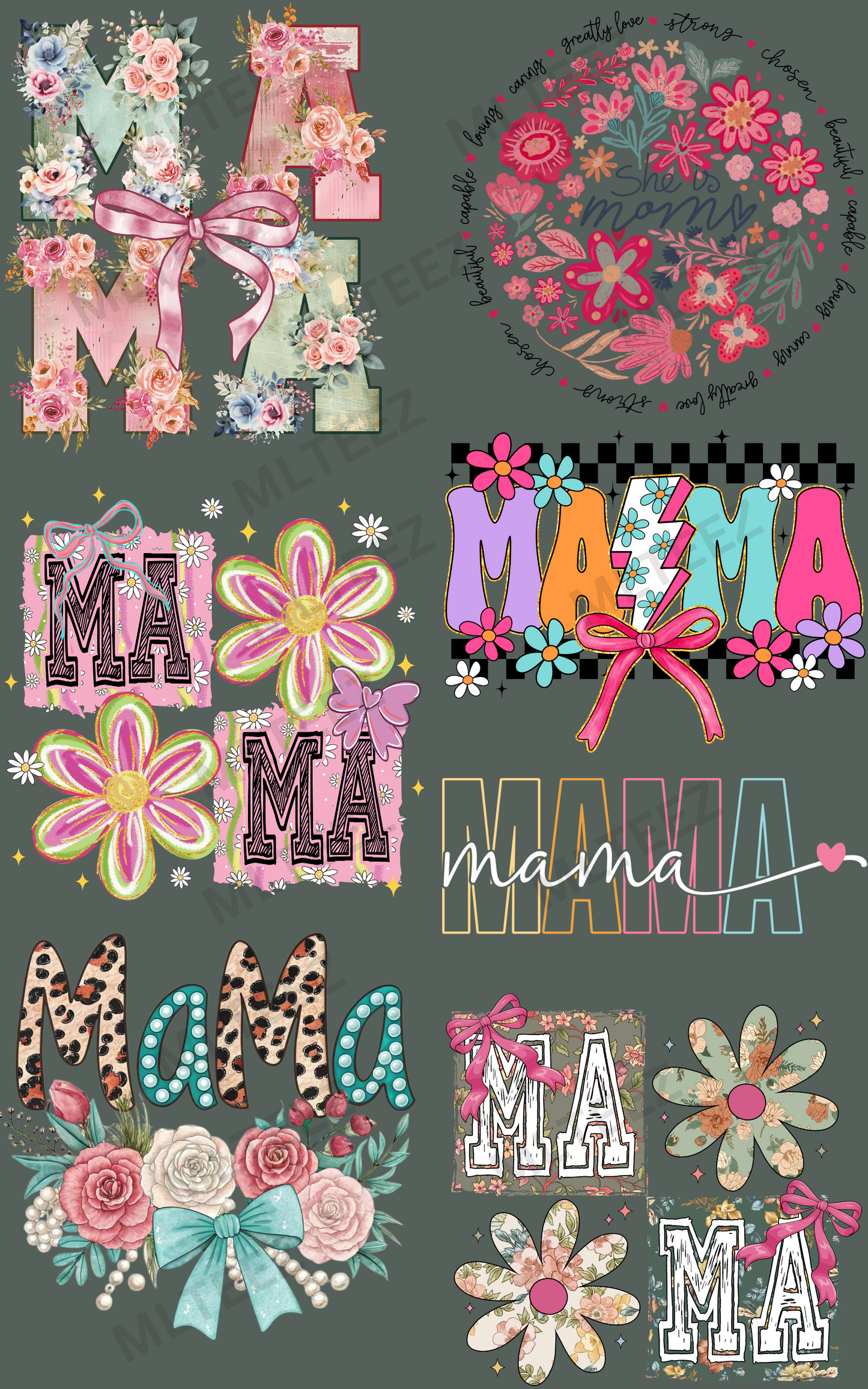 MAMA (4) - 22X36 DTF TRANSFERS - DIRECT TO FILM
