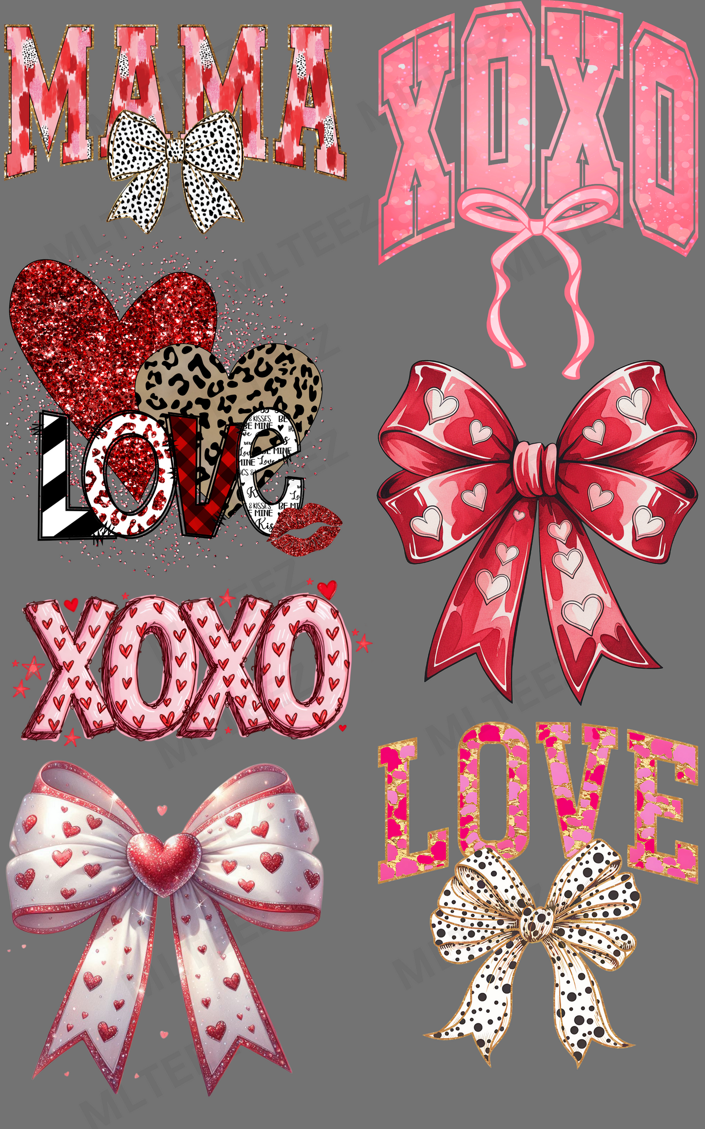 MAMA CAMO VALENTINE PREMADE GANGSHEET - 22X36 DTF TRANSFERS - DIRECT TO FILM