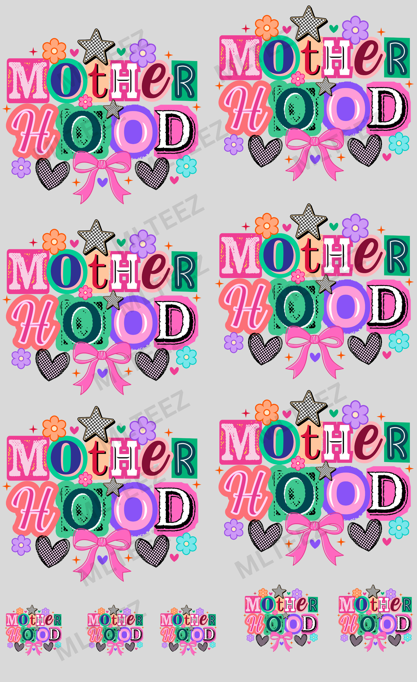 MOTHERHOOD (1) PREMADE GANGSHEET - 22X36 DTF TRANSFERS - DIRECT TO FILM
