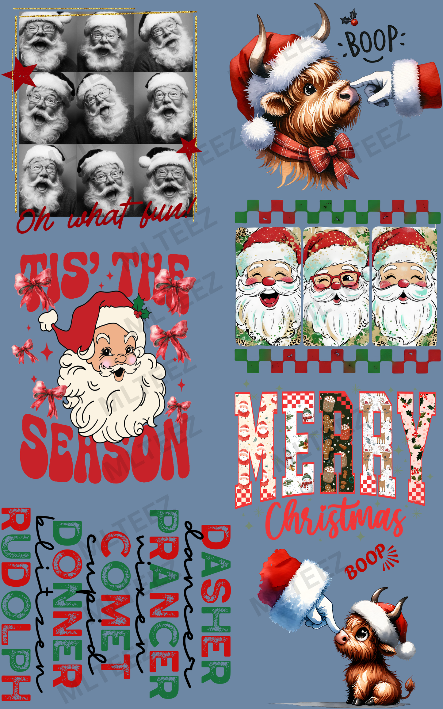 OH WHAT FUN (1) PREMADE GANGSHEET - 22X36 DTF TRANSFERS - DIRECT TO FILM