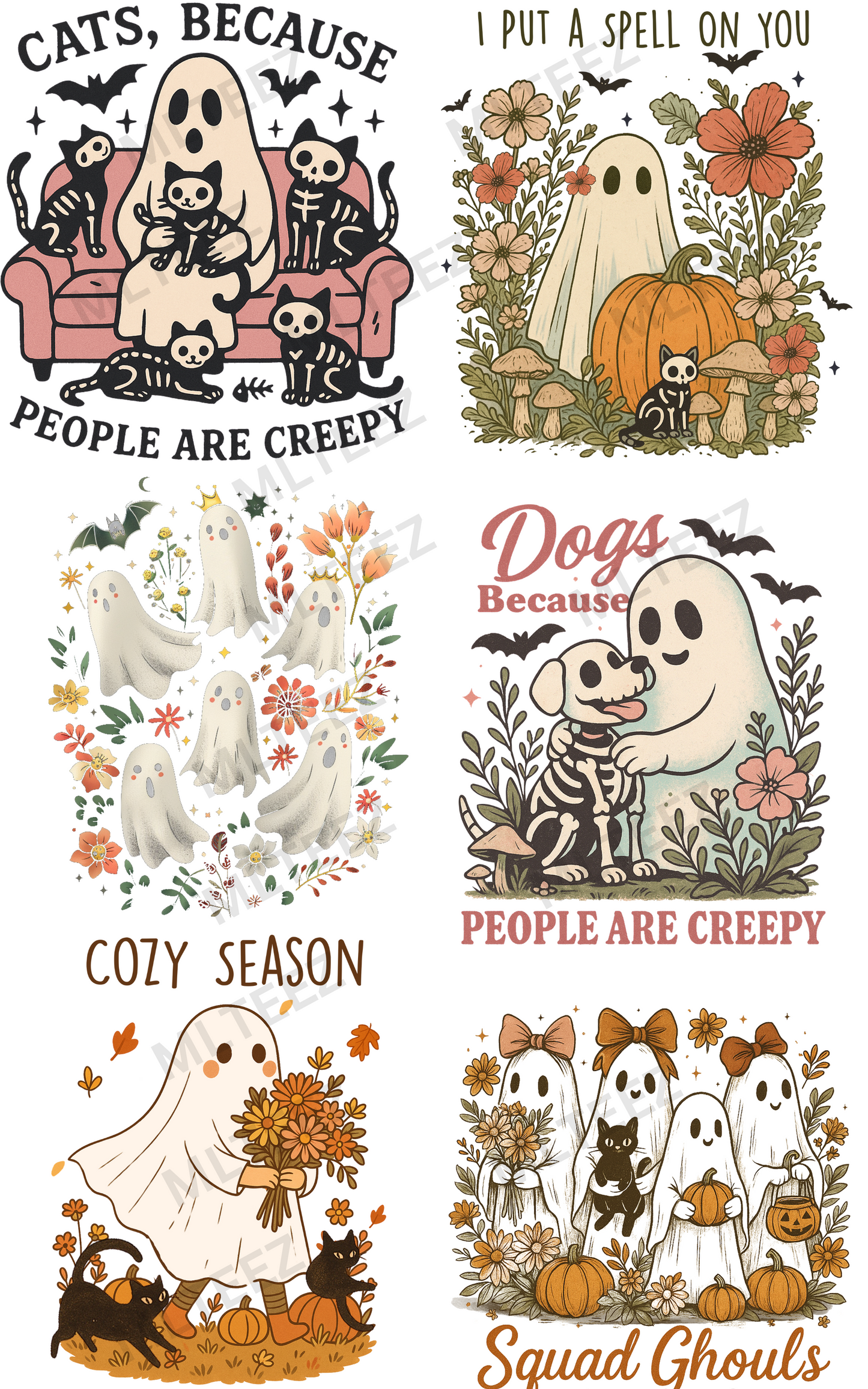 PEOPLE ARE CREEPY PREMADE GANGSHEET - 22X36 DTF TRANSFERS - DIRECT TO FILM