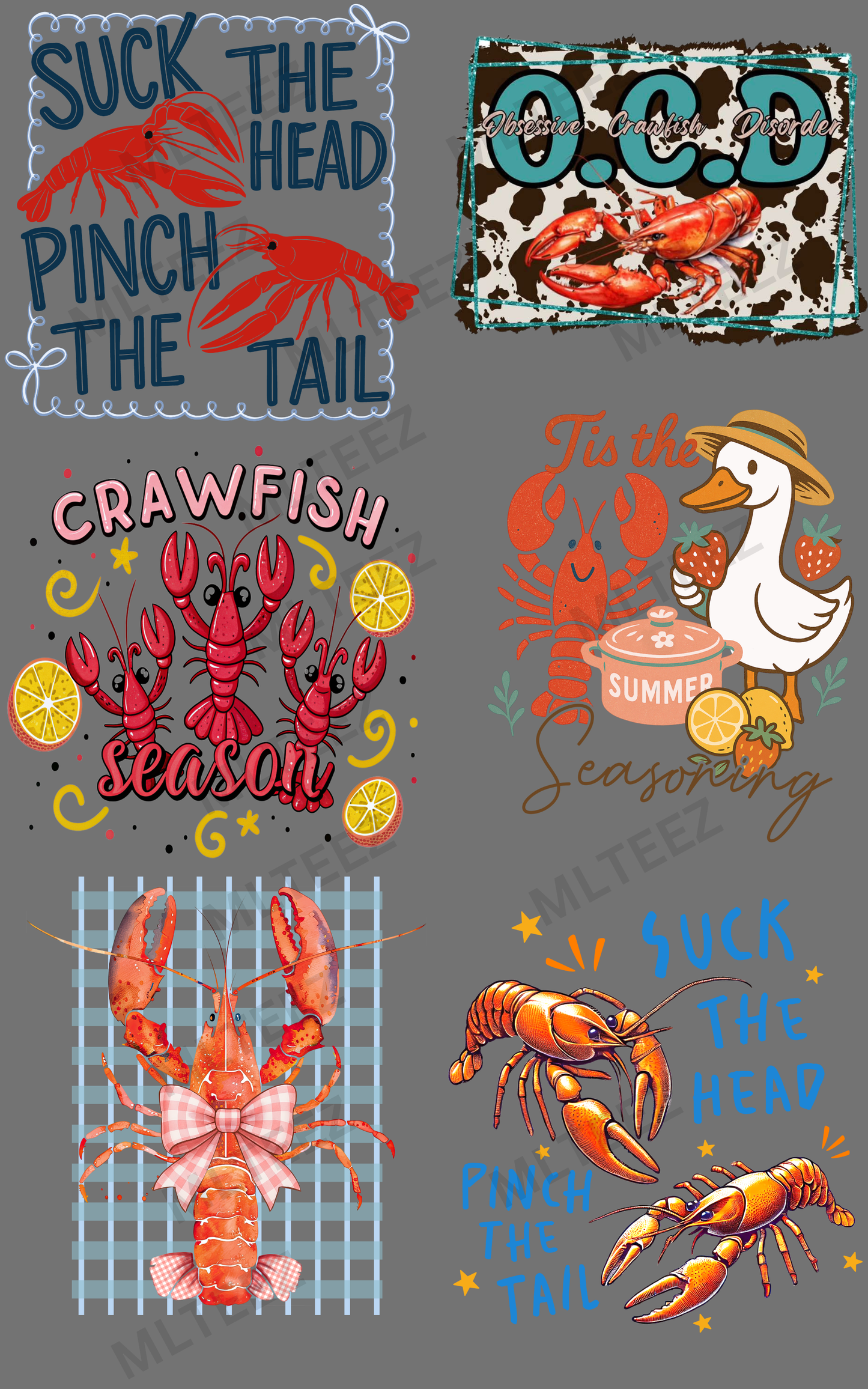 PINCH THE TAIL (1) PREMADE GANGSHEET - 22X36 DTF TRANSFERS - DIRECT TO FILM