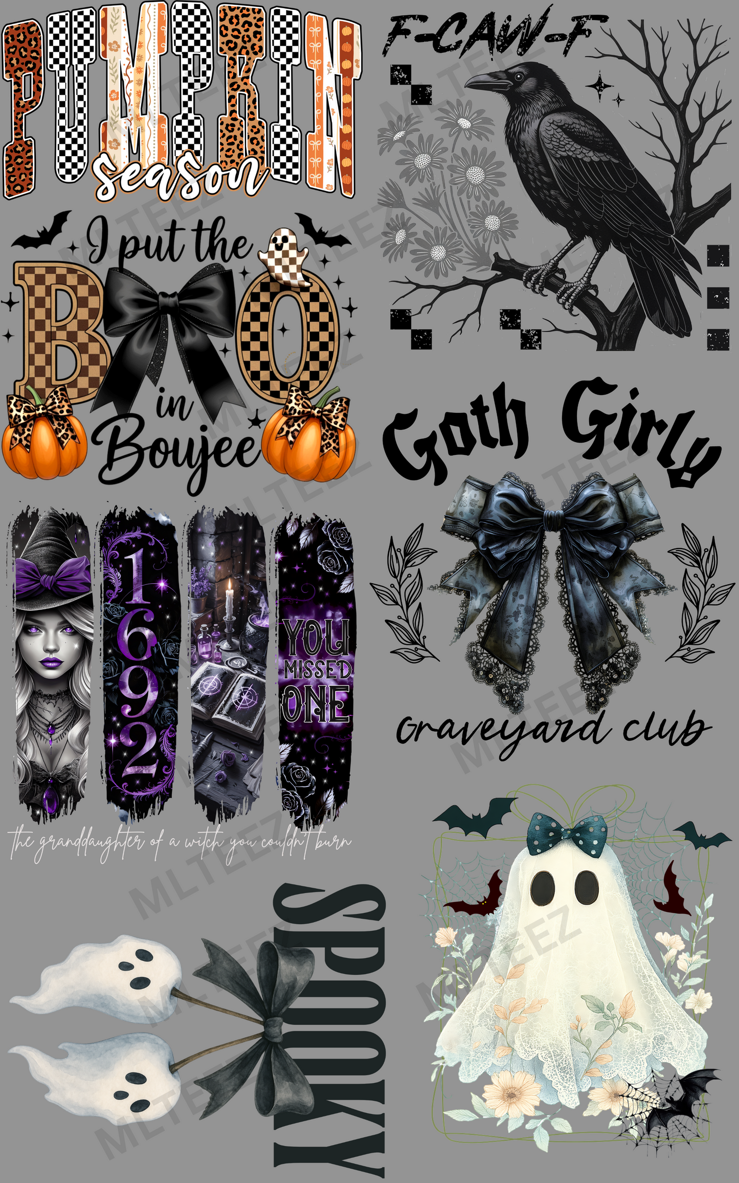 PUMPKIN SEASON (1) PREMADE GANGSHEET - 22X36 DTF TRANSFERS - DIRECT TO FILM