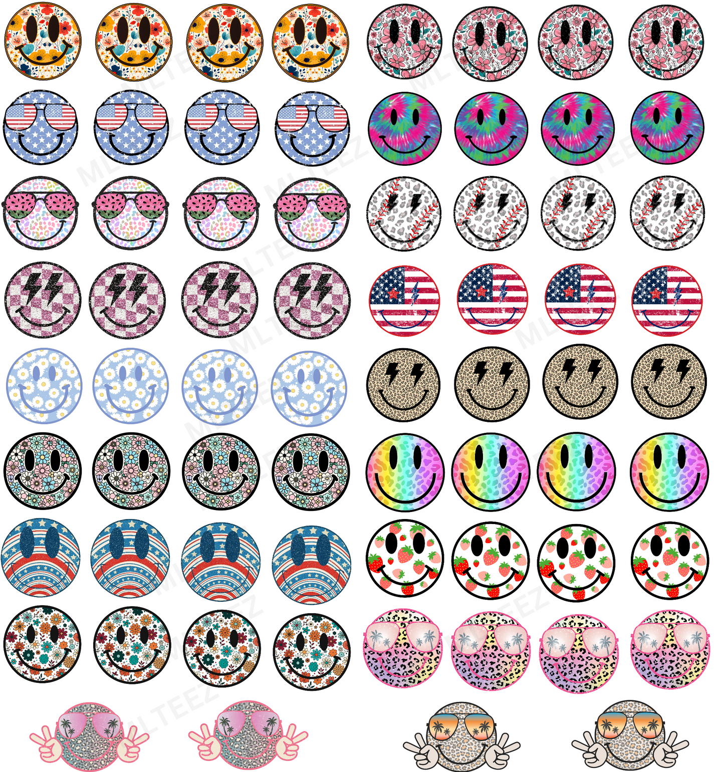 SMILE!! TRUCKER HAT GANGSHEET - 22X24
