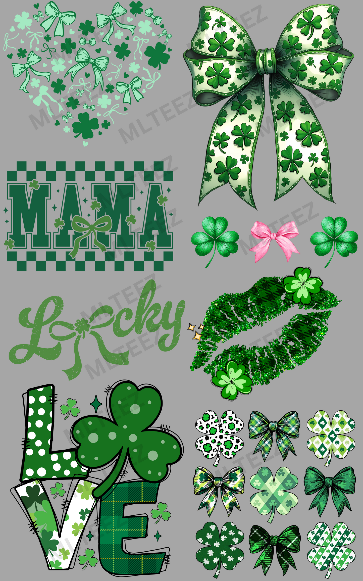 ST. PATTY'S DAY (2) PREMADE GANGSHEET - 22X36 DTF TRANSFERS - DIRECT TO FILM