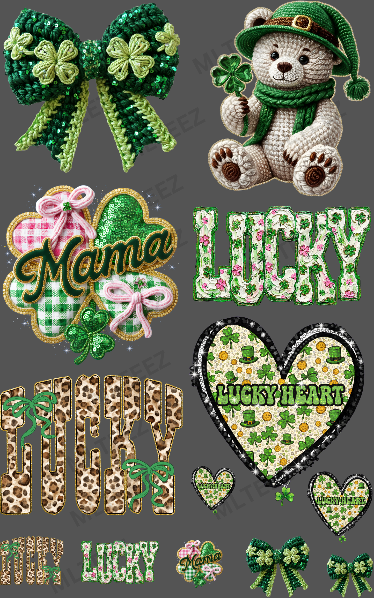 ST.PATTY'S DAY (5) PREMADE GANGSHEET - 22X36 DTF TRANSFERS - DIRECT TO FILM