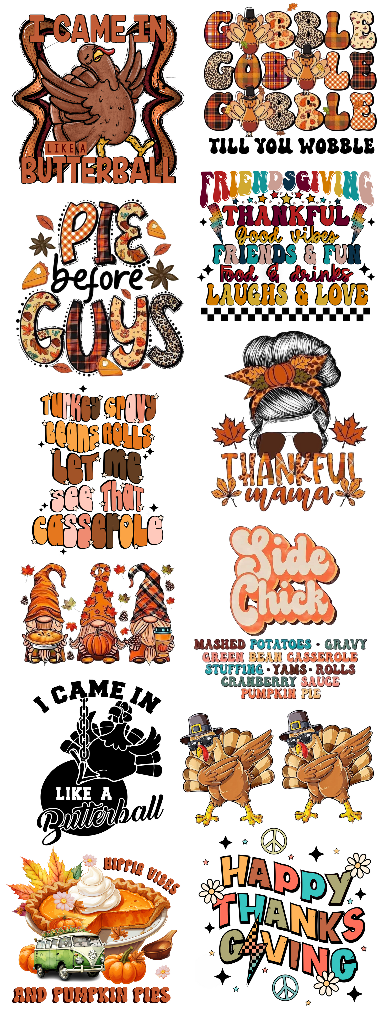 PREMADE THANKSGIVING GANGSHEET - 22X60