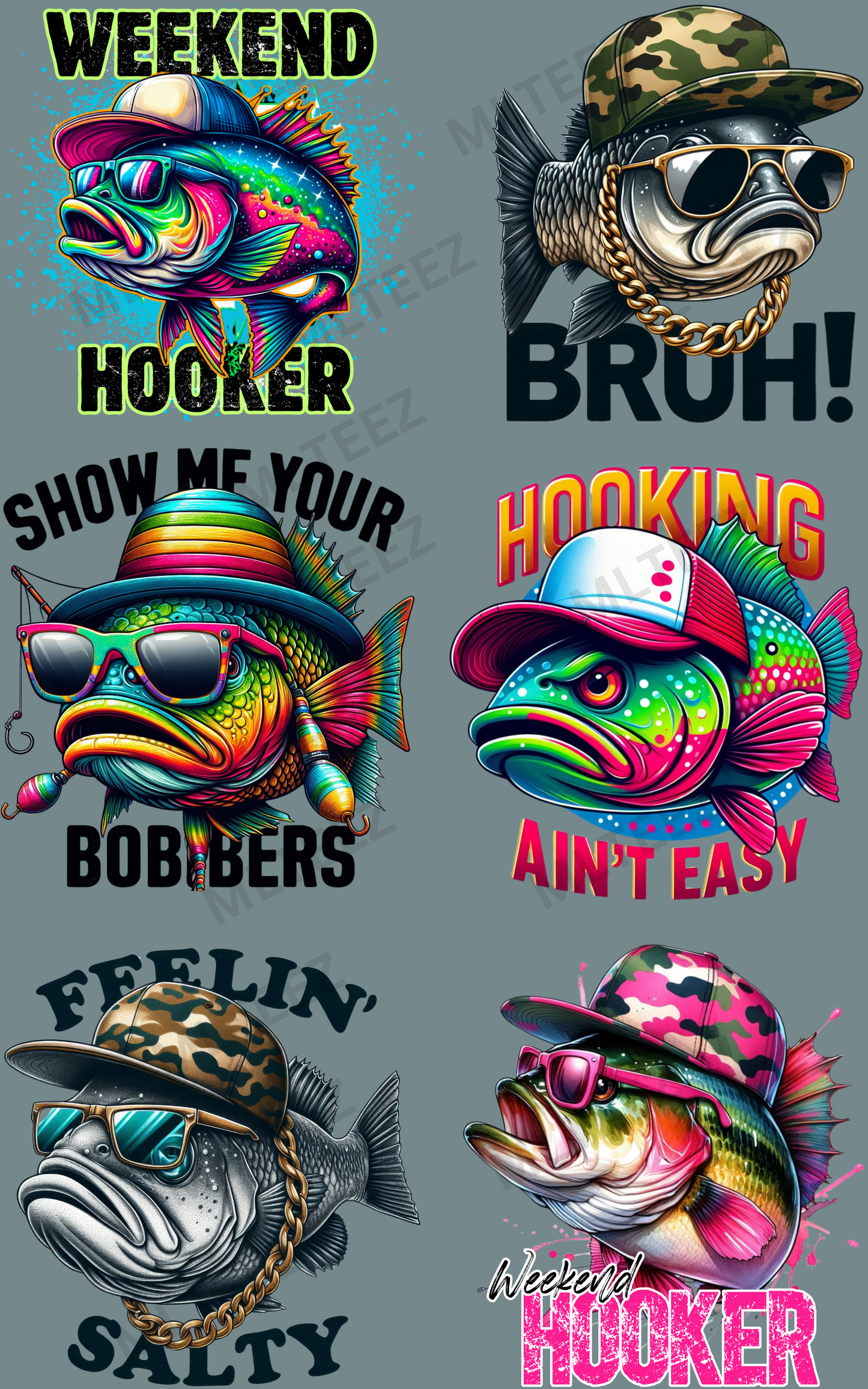 WEEKEND HOOKER PREMADE GANGSHEET - 22X36 DTF TRANSFERS - DIRECT TO FILM