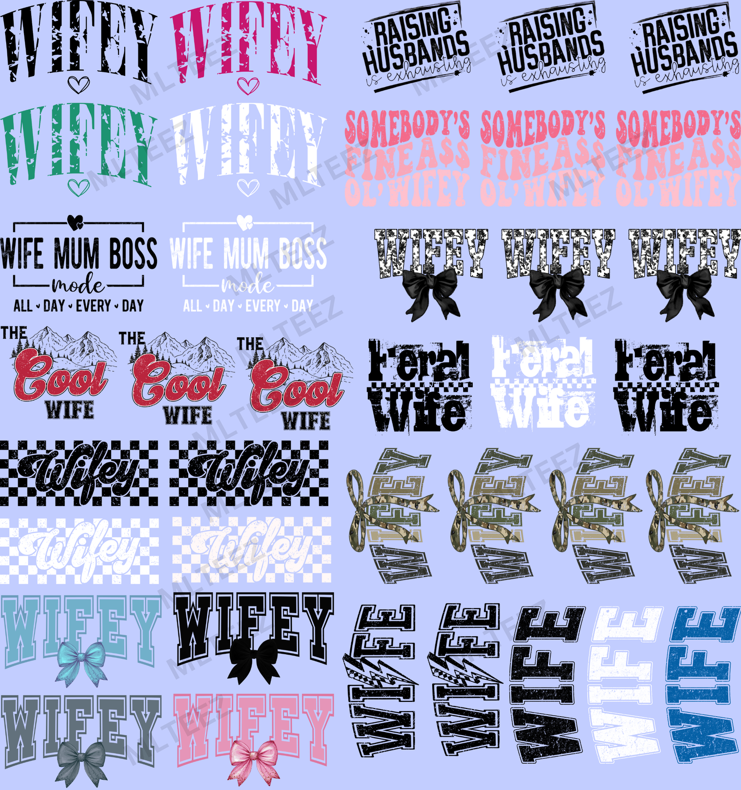 WIFEY TRUCKER HAT (1) PREMADE GANGSHEET - 22X24 DTF TRANSFERS - DIRECT TO FILM