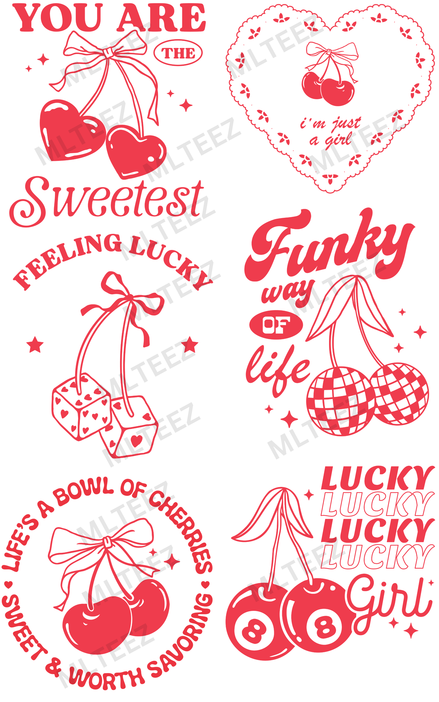 YOU ARE THE SWEETEST (1) PREMADE GANGSHEET - 22X36 DTF TRANSFERS - DIRECT TO FILM