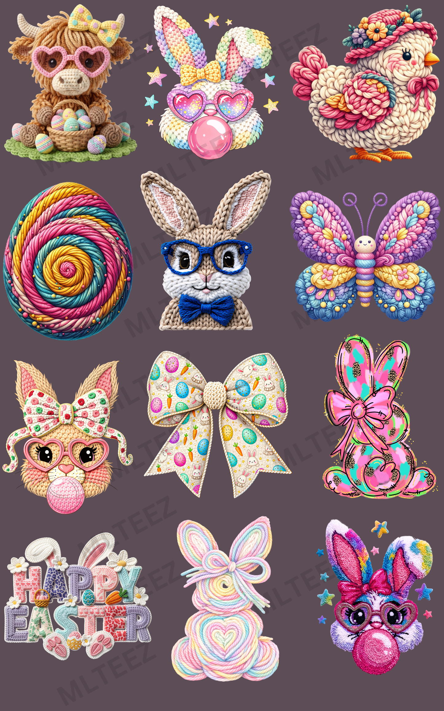 YOUTH EASTER (2) PREMADE GANGSHEET - 22X36 DTF TRANSFERS - DIRECT TO FILM