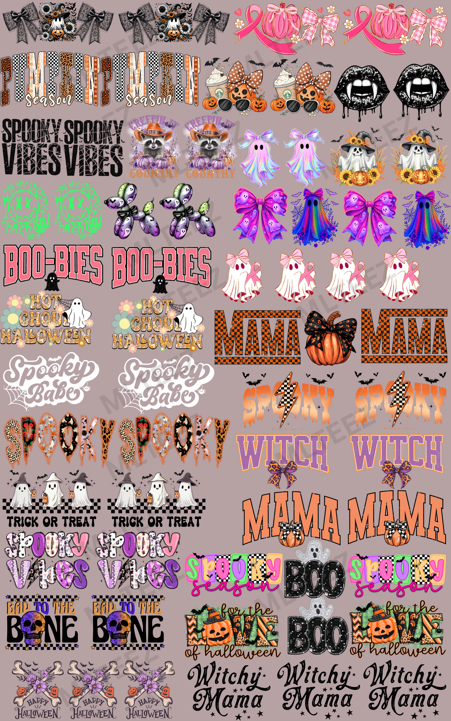 HALLOWEEN TRUCKER HAT (1) PREMADE GANGSHEET - 22X36 DTF TRANSFERS - DIRECT TO FILM