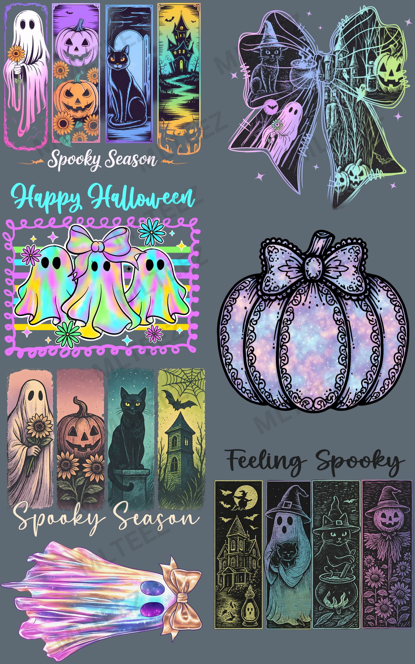 SPOOKY SEASON (1) PREMADE GANGSHEET - 22X36 DTF TRANSFERS - DIRECT TO FILM