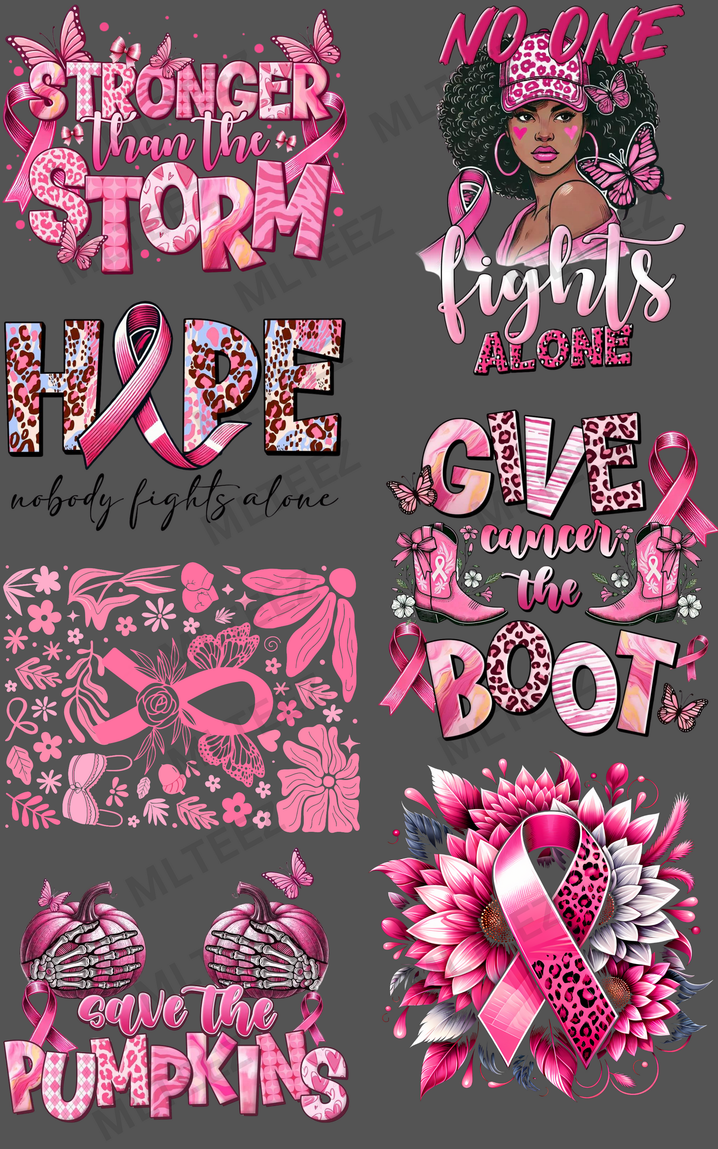 STRONGER THAN THE STORM (1) PREMADE GANGSHEET - 22X36 DTF TRANSFERS - DIRECT TO FILM