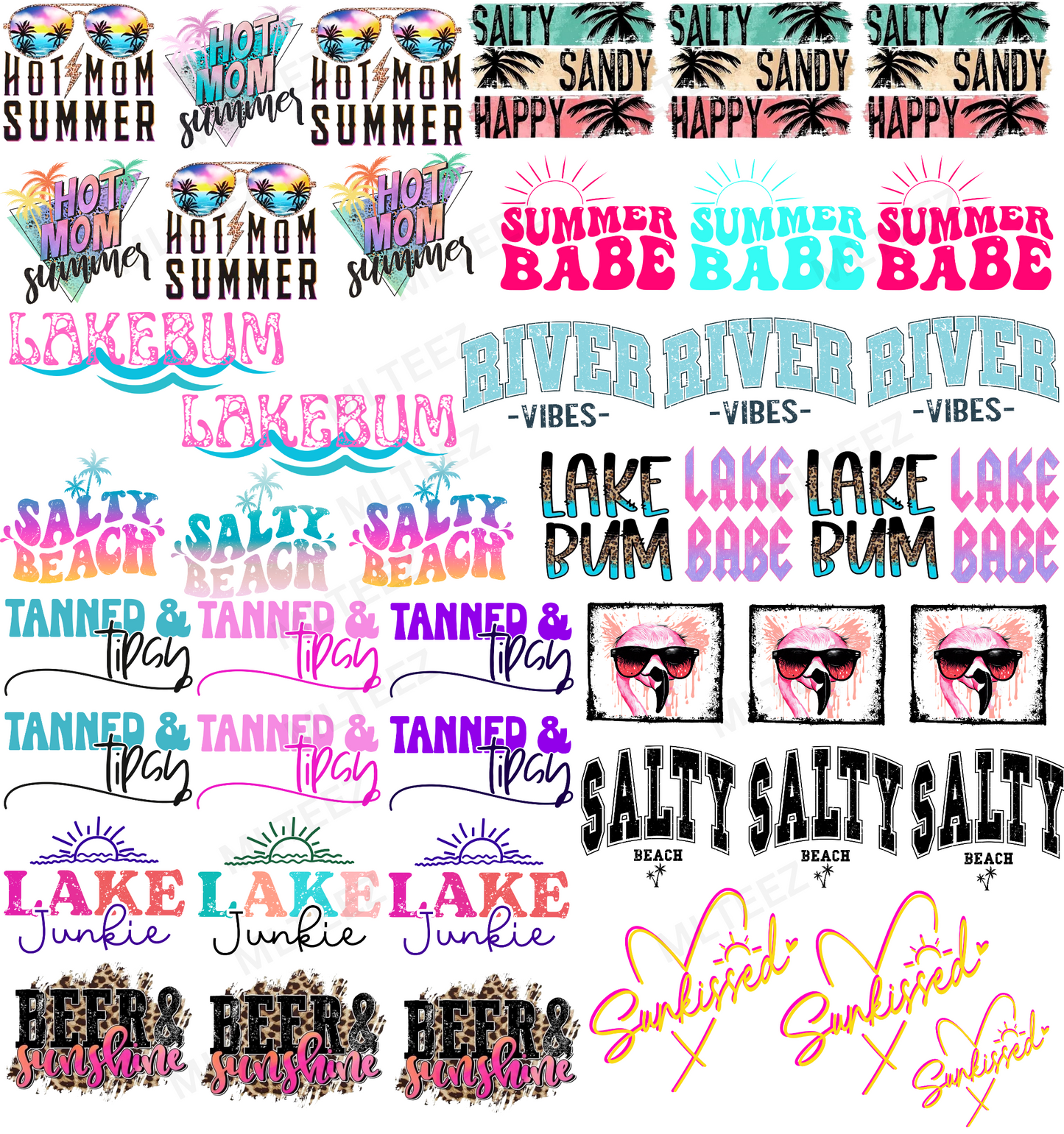 SUMMER TRUCKER HAT GANGSHEET - 22X24