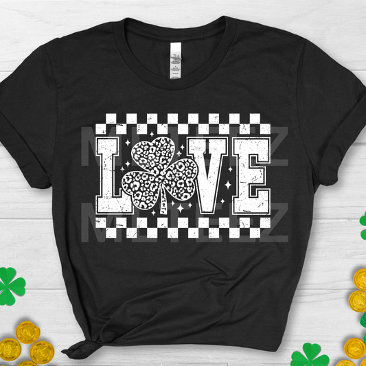 Love (St. Patrick's Day) (Distressed) (3) DTF Direct To Film
