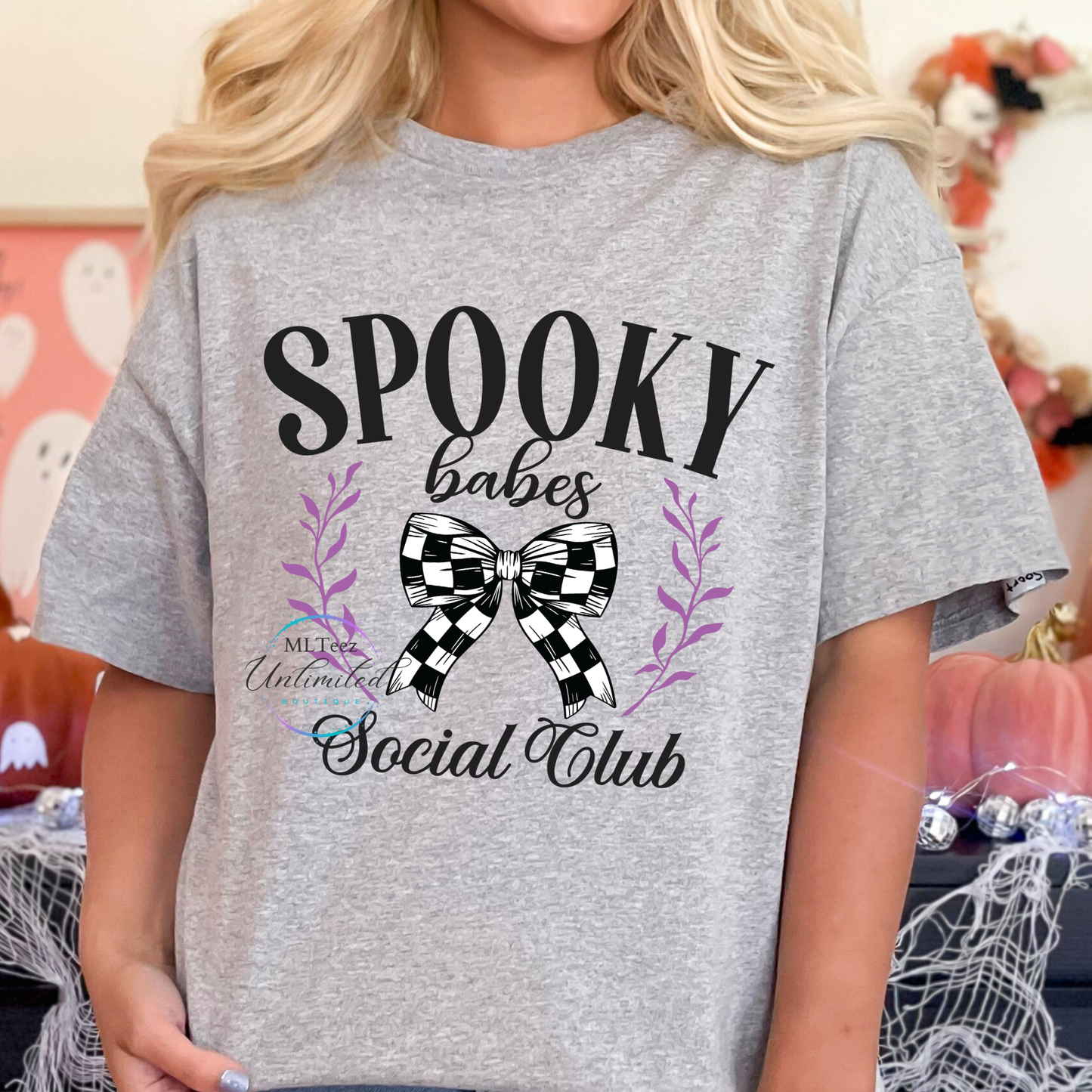 Spooky Babes Social Club (Racing Bow) DTF Direct To Film