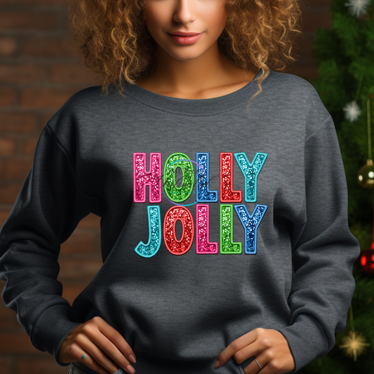 Holly Jolly (Glitter) DTF Direct To Film