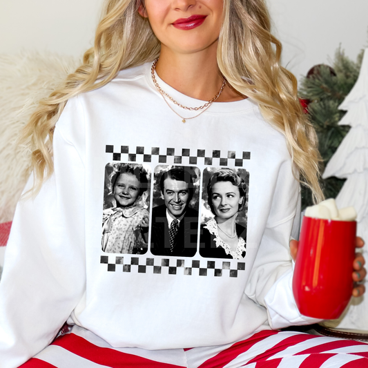 Black & White Christmas Movies (2) DTF Direct to Film