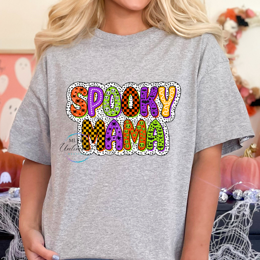 Spooky Mama (8) (Polka Dots) DTF Direct To Film