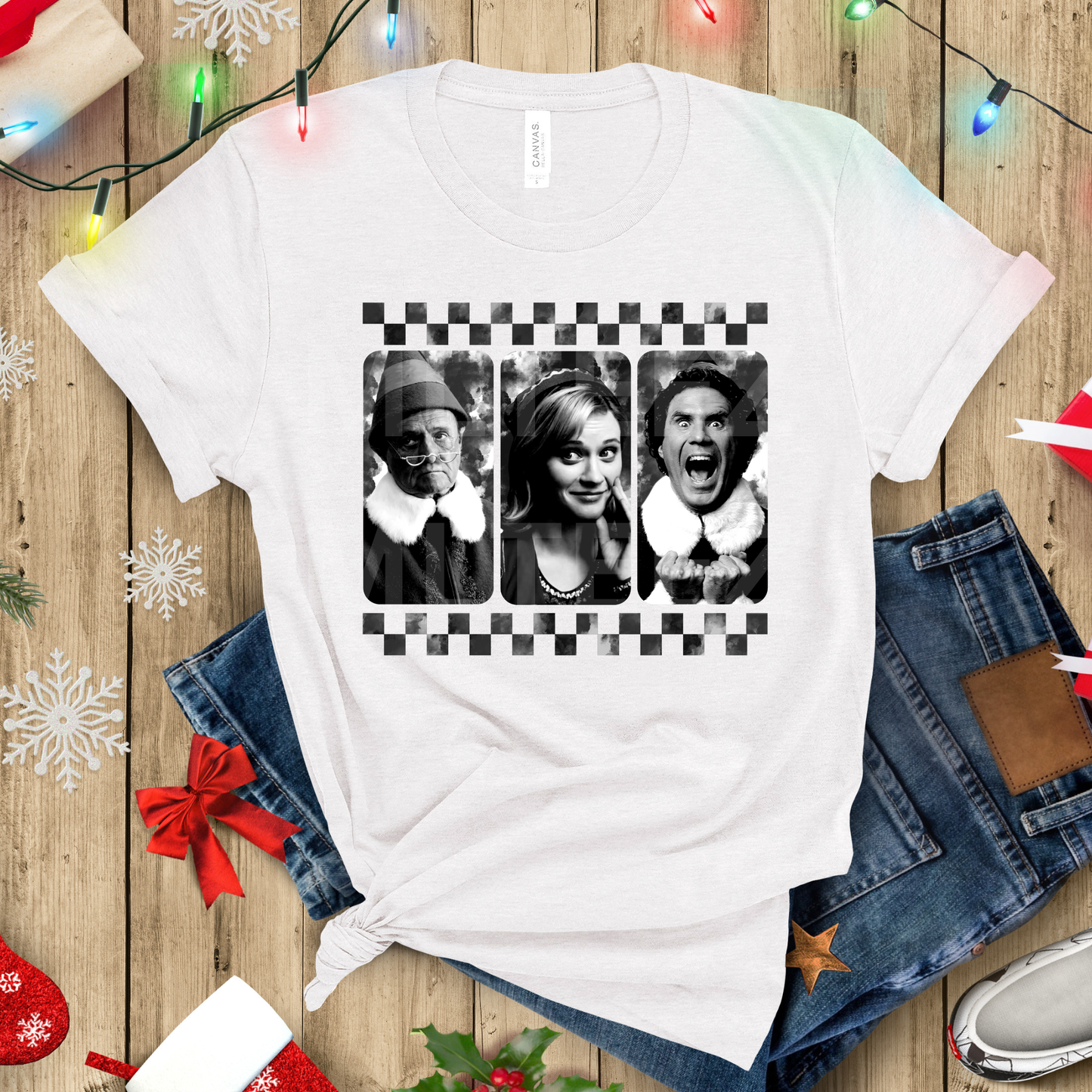 Black & White Christmas Movies (3) DTF Direct to Film
