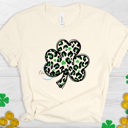 Leopard St. Patrick's Day Shamrock DTF Direct To Film