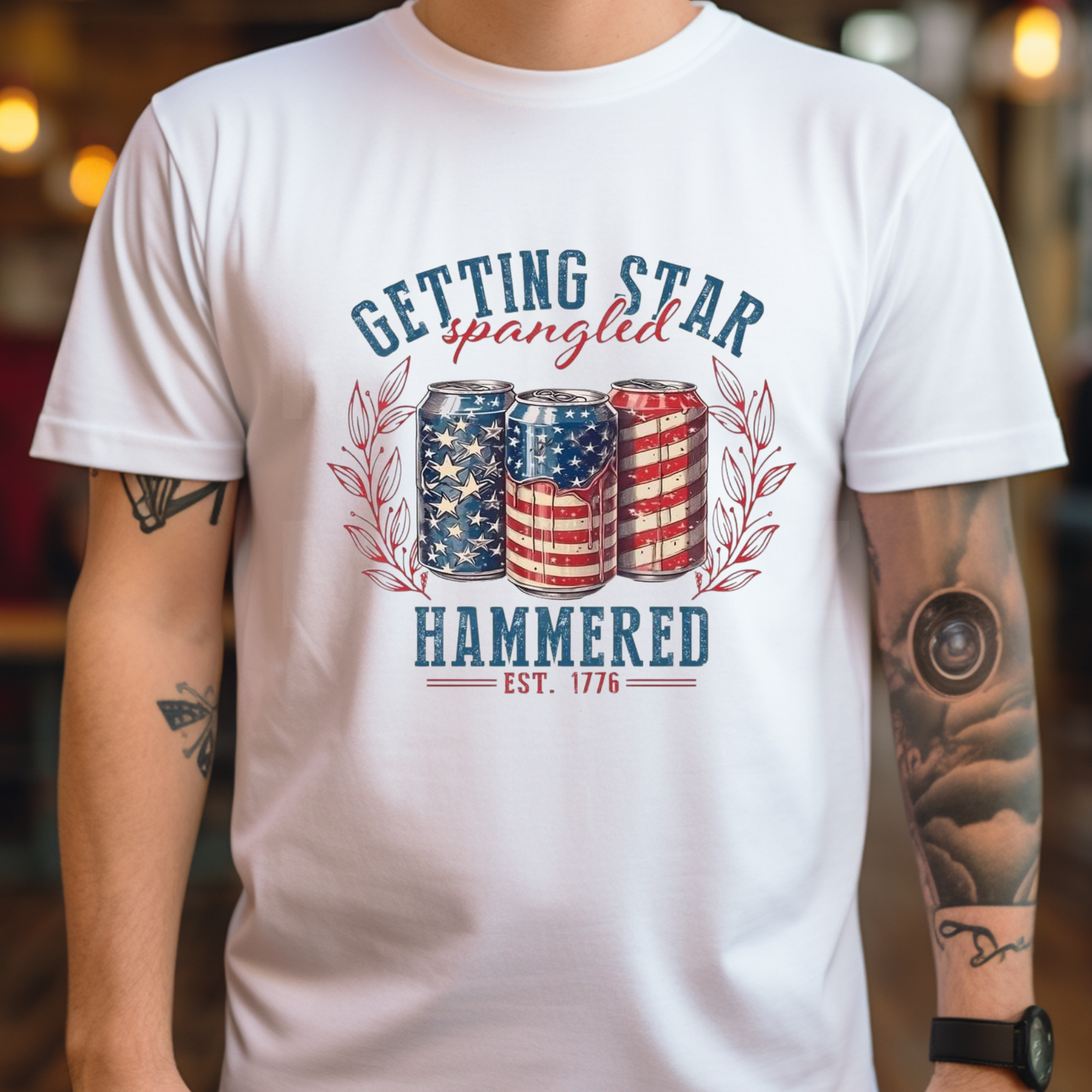 Getting Star Spangled Hammered (2) DTF Direct To Film