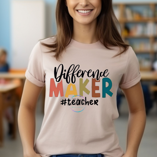 Difference Maker #teacher DTF Direct To Film