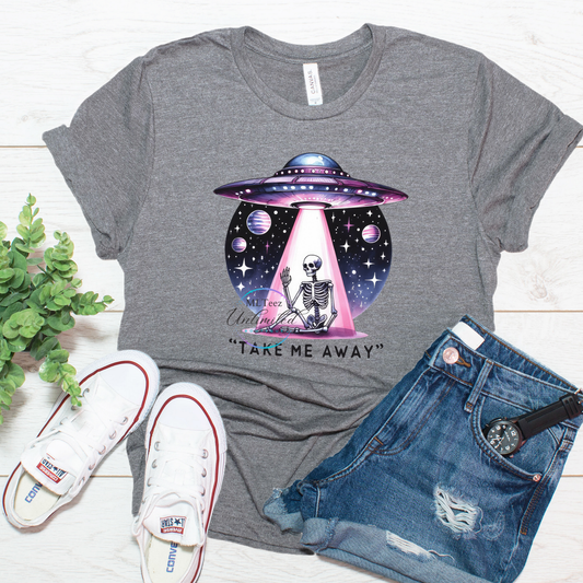 Take Me Away (Alien/Skeleton) DTF Direct To Film