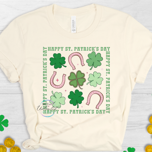 Happy St. Patrick's Day (Horseshoes) DTF Direct To Film