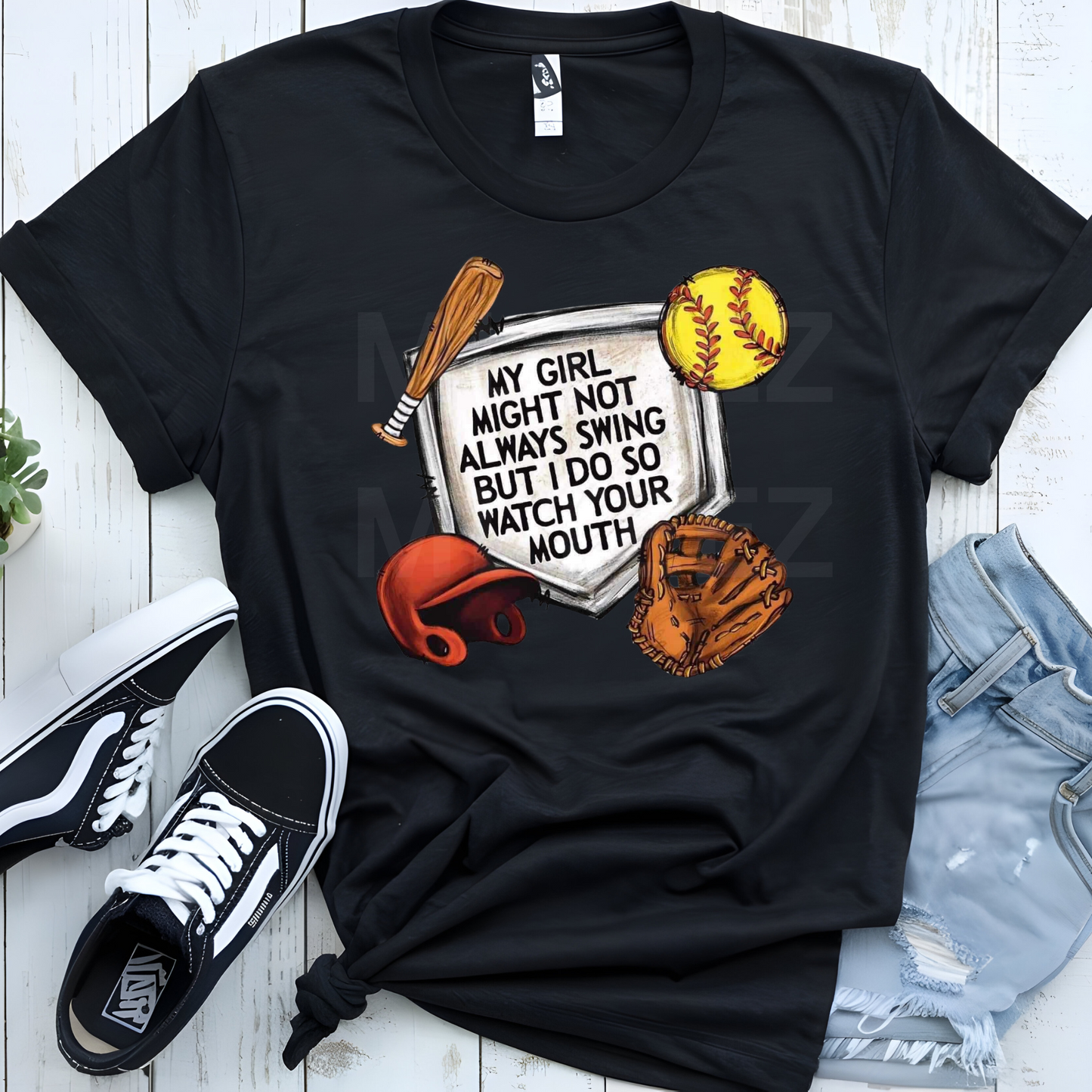 My Girl Might Not Always Swing But I Do.. (Softball) (1)  DTF Direct To Film