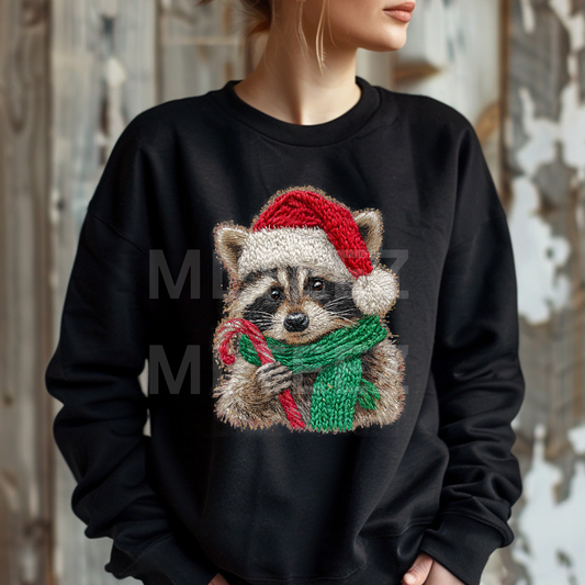 Christmas Raccoon (1) DTF Direct to Film